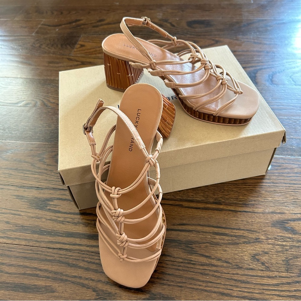 Lucky Brand LK-Bassie Strappy Sandals – Size 8.5M / 39.5 EU